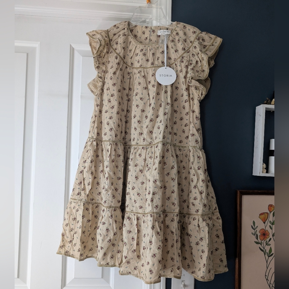Storia Cream Floral Dress